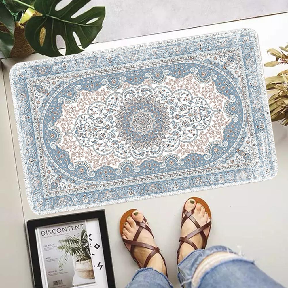Bohemian Persia Style Door Mat with Suitable for Soft in Bedrooms Living Rooms Garden Entrances Room Decor Indoor Outdoor Use