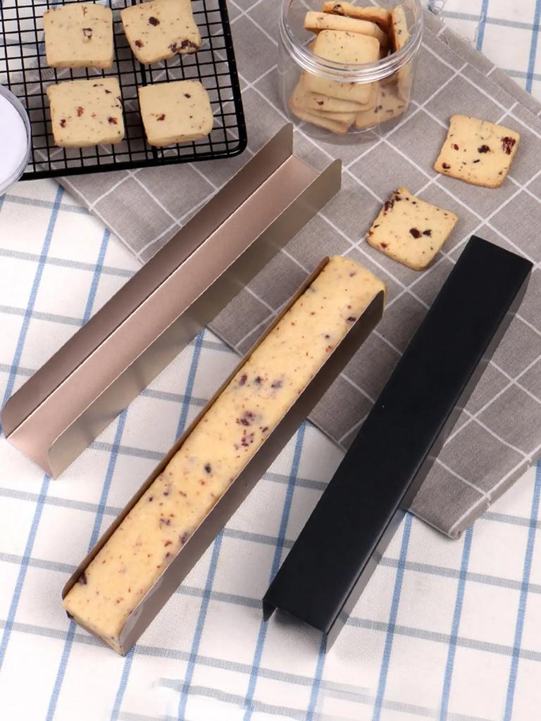 Forma na sušenky z uhlíkové oceli ve tvaru U, nepřilnavá, DIY forma na pečení, čtvercové formy na vykrajovátka na sušenky, pekáče, kuchyňské příslušenství