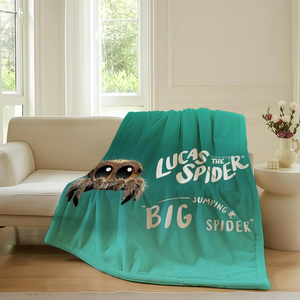 Coperta carina a cartoni animati L-Lucas il R-Ragno per Divano Ufficio Letto Aereo Viaggio Dormire Leggere Rilassarsi Campeggio Morbida e Calda