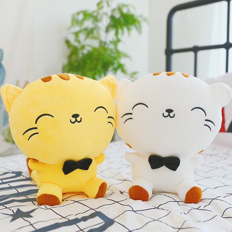 Adorable Cartoon Cat Shape Stuffed Plush Doll Soft Plush Toy Sofa Car Decorative Ornament Birthday Gift