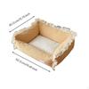 Pet Sofa Bed, Removable and Cleanable Corduroy, Warm Supportive, Couch Yellow S