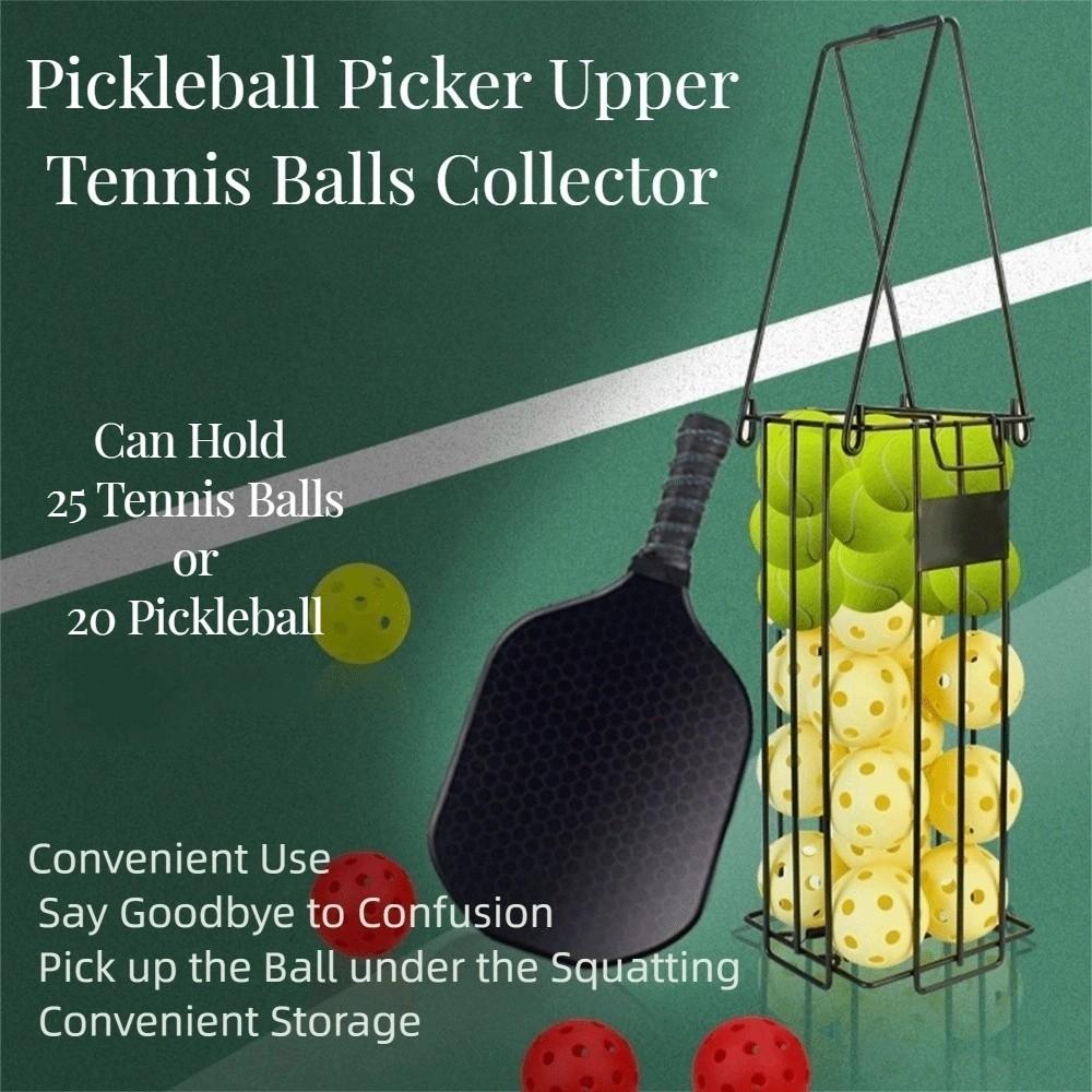 Large Capacity Tennis Balls Collector Ergonomic Handle Tennis Ball Hopper  Tennis Accessories