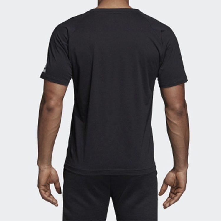 Adidas T Shirts Men's Black Crew Neck Moderate Straight Fit DM7592