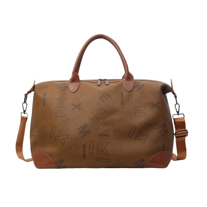 New large-capacity pu premium travel bag business travel bag women's fashion simple storage messenger fitness bag