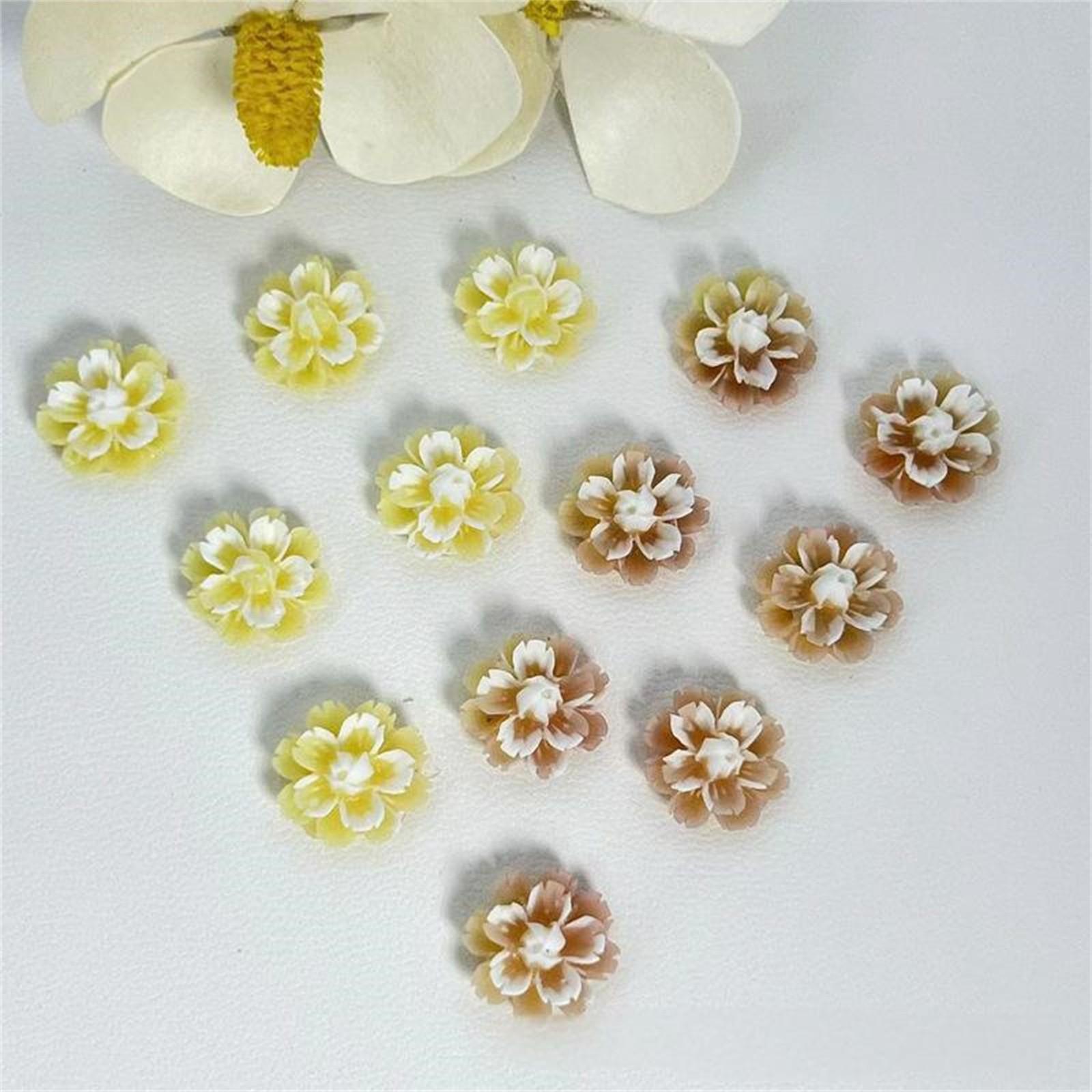 

100 шт. 12 мм смоляные двухслойные конфетные цвета плоские цветочные стразы скрапбукинг свадебные пуговицы аппликация поделки своими руками F082 One Size жёлтый