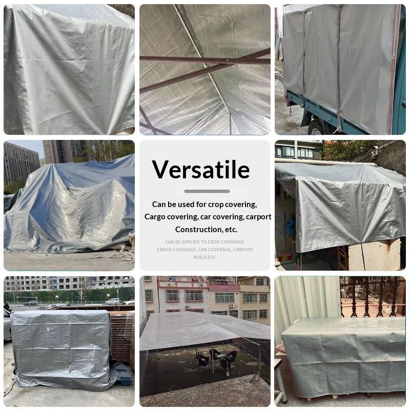 Heavy Duty Sun Shade Cloth Waterproof UV Block Tarpaulin Tear Resistant Sunscreen Tarp with Rustproof Grommets forPatio Carport