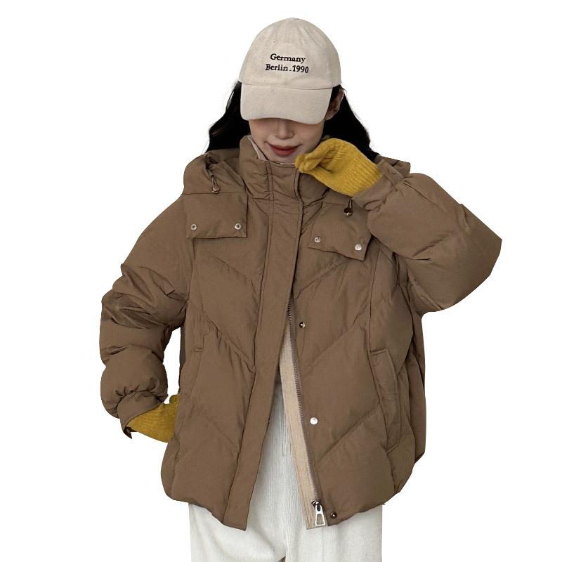 Neue Winter Kapuzenmode Locker Vielseitig Brotkleidung Verdickte Warme Jacke