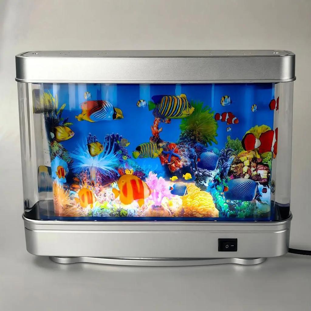 Lumière décorative pour aquarium de bureau, lumière décorative dynamique pour aquarium USB, ornements décoratifs à thème pour aquarium, dynami