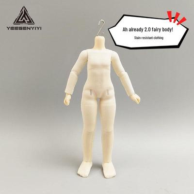 1/12 Scale Fairy Body Leotard: Anti-Stain Flesh-Toned High-Elastic BJD Doll Underwear