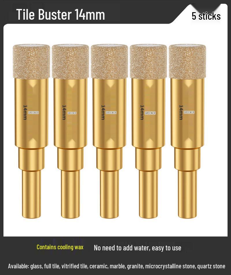 Green Forest 6mm Magnetic Hole Saw for Glass, Marble, & Vitrified Tile.