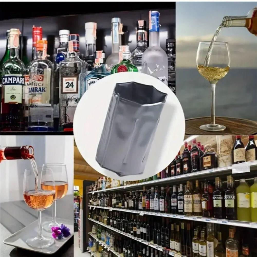 Manchon Rafraîchisseur Isolé pour Bouteille de Vin Gris Refroidisseur de Bouteille Sac Rafraîchisseur à Vin Élégant Extérieur