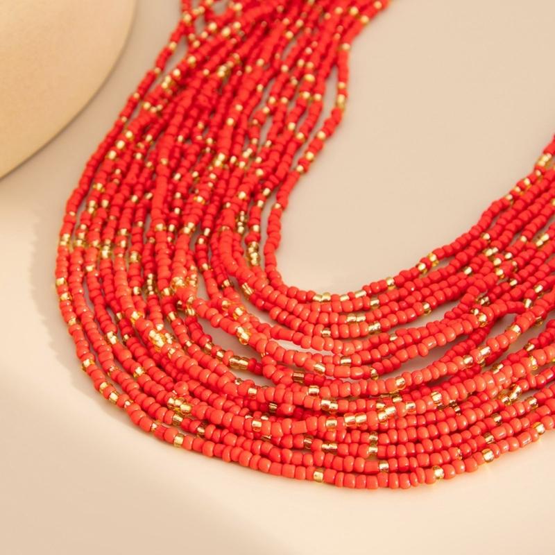 Elegant Beads Necklace Charm Necklace Beads Bracelet Multilayer Necklace Chain Necklace Suitable for Fashion Outfit