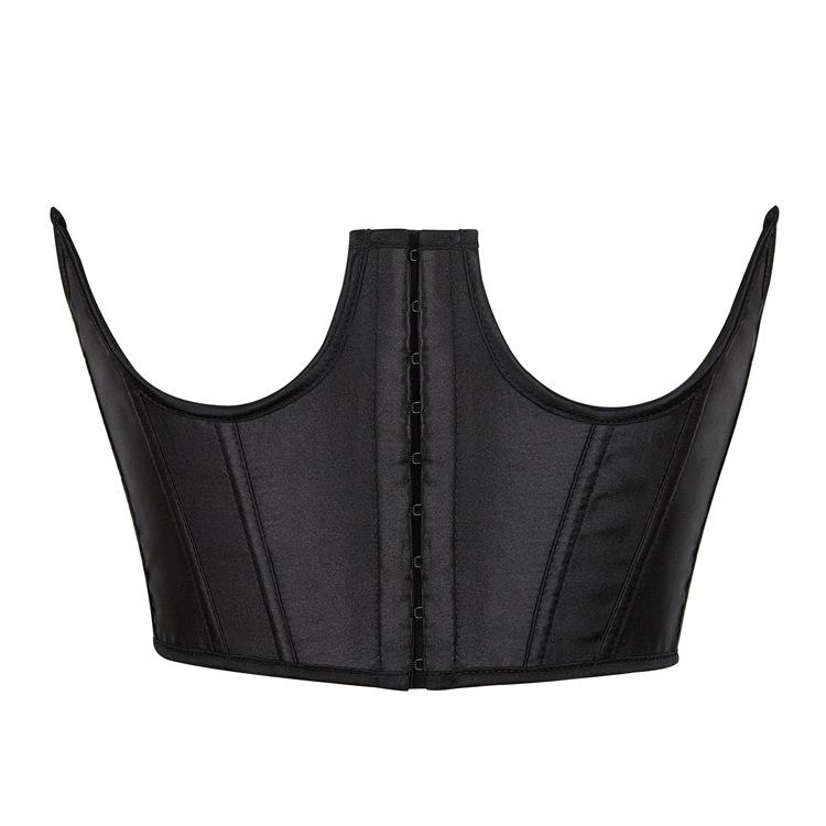

Vintage Satin Short Waistband Women s Breast-Reducing Bra Large чёрный