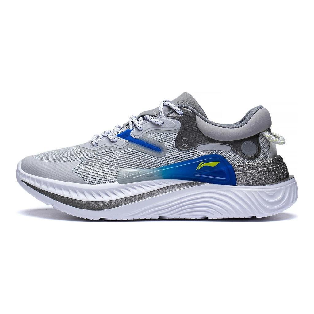 Li Ning Spark Lite Textil, TPU Rutschfest Abriebfest Niedrig geschnitten Sport Freizeit Schuhe Herren Grau Blau AGLT101-2