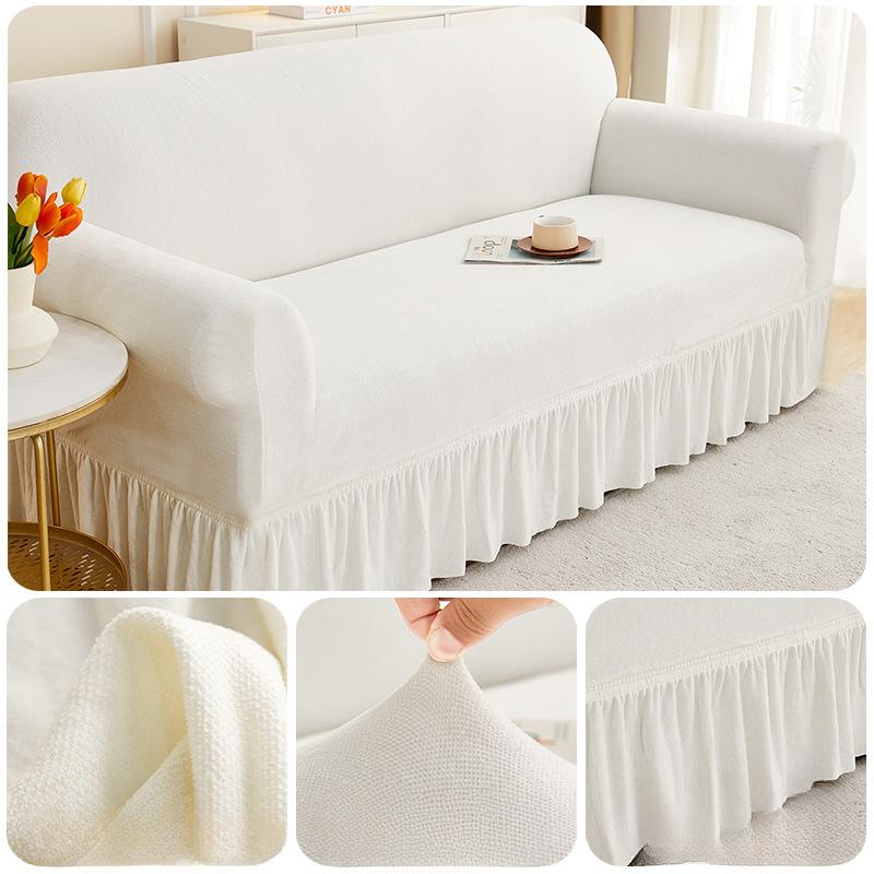 Chenille thicker sofa cover, all-inclusive universal cover, anti-slip and dustproof armrest sofa cover, three-person universal new model