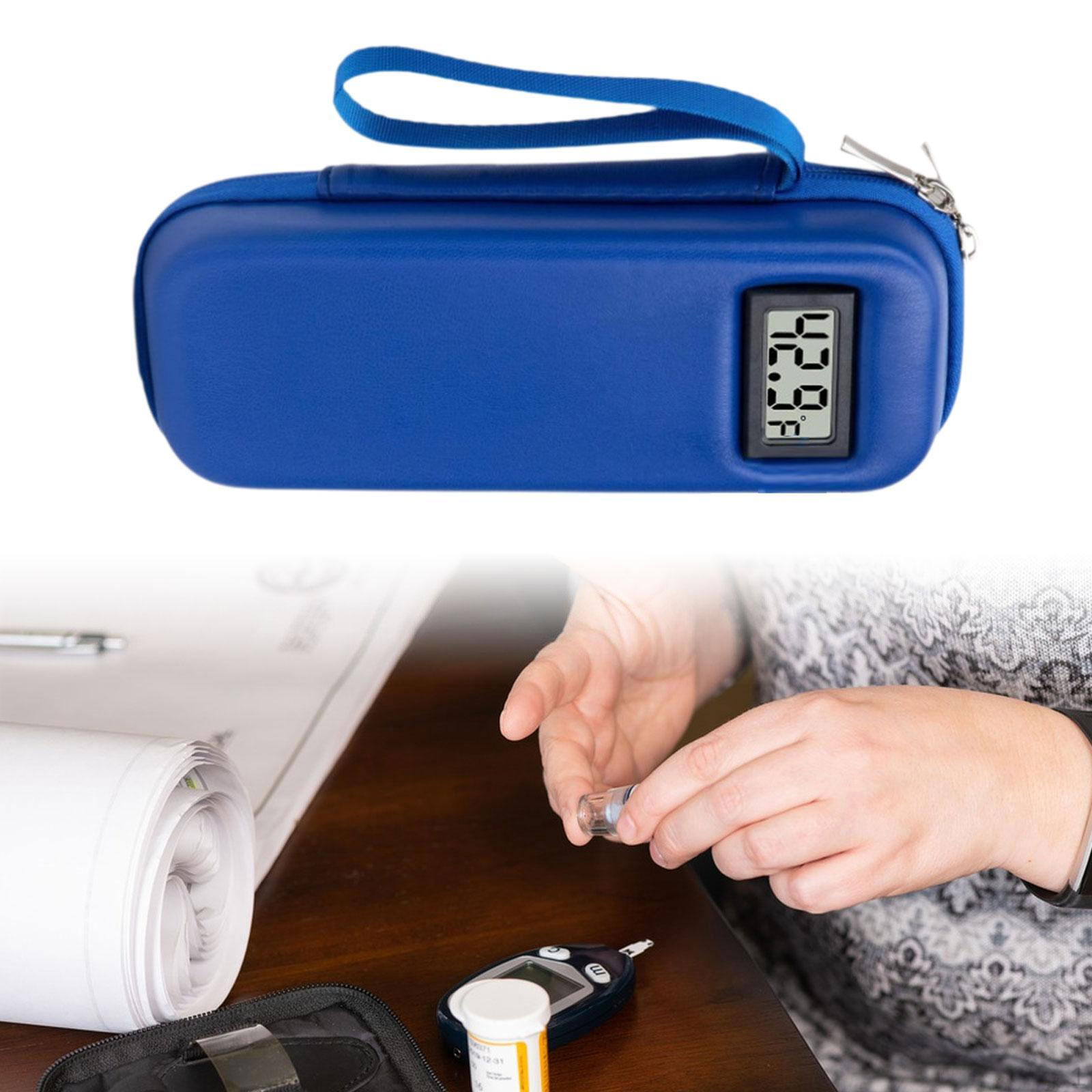 

Дорожный чехол-холодильник для инсулина, Изолированная охлаждающая сумка для диабетических принадлежностей, Поездки синий