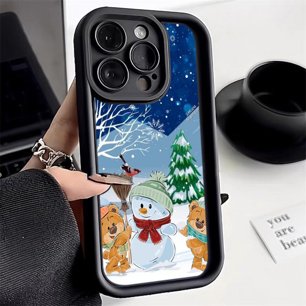 Ae108 Happy New Year Merry Christmas Phone Cases for Xiaomi 14T 12 11 Lite 5G NE Redmi 13C 14C 9a A3 Note 12 Pro 11s Angel Eye Ladder Protective Cover