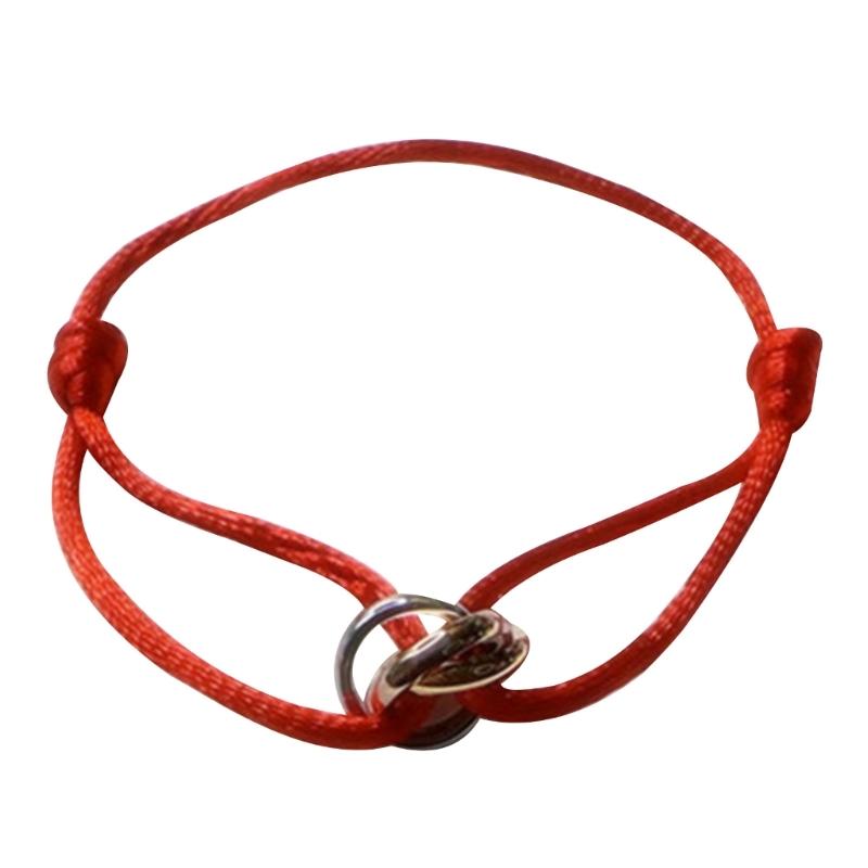 Metall-Schnallenringe Geflochtenes Seilarmband Handgemachtes Schnurarmband Schmuck Geschenk Verstellbare Freundschaft Partnerarmbänder