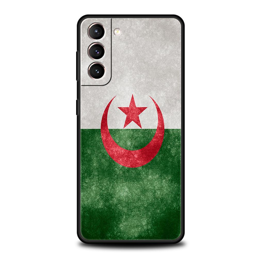 Algeria Flag Case for Samsung Galaxy S24 S23 S22 S20 S21 FE Ultra S10 S10E S9 S8 Plus 5G Silicone Shockproof Phone Cover Capas