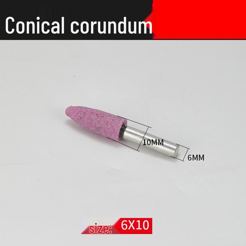 Red Corundum Grinding Wheel 6mm Shank | Metal & Ceramic Polishing Head