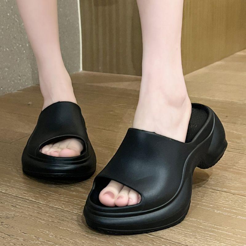 .Cm Heightening Artifact Eva Cool Slippers New Summer Wear Heightening Non-slip Thick-bottomed Beach Slippers Ladies