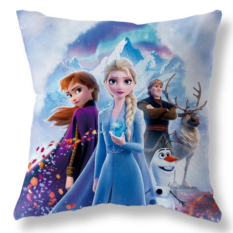 Disney Frozen Elsa Pillow Case Cushion Cover Children Baby Girl Couple Pillow Cover Decorative Pillows Case 40x40 45x45cm