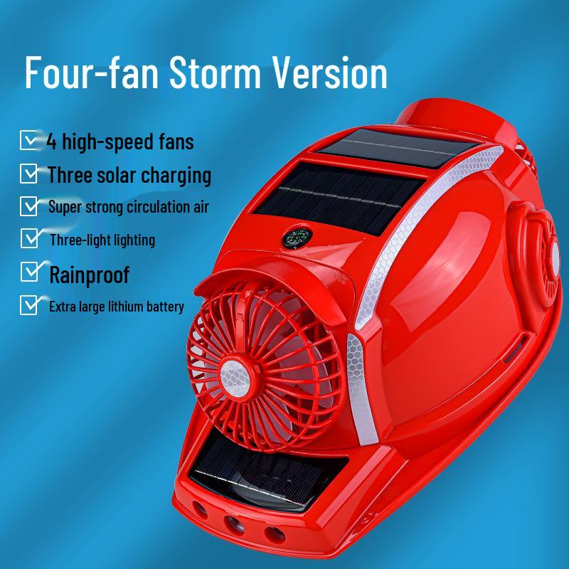Casco de Seguridad Refrigerante Solar con Ventilador y Protección Solar