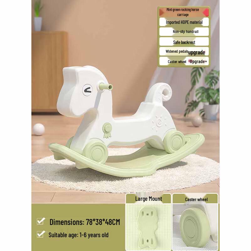 KODENOR 3-in-1 Baby-Schaukelpferd & Rutschauto