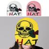 Teens Elastic Beanie Knit Skull Caps with Jacquard Skull&Rose Pattern Skiing Hat