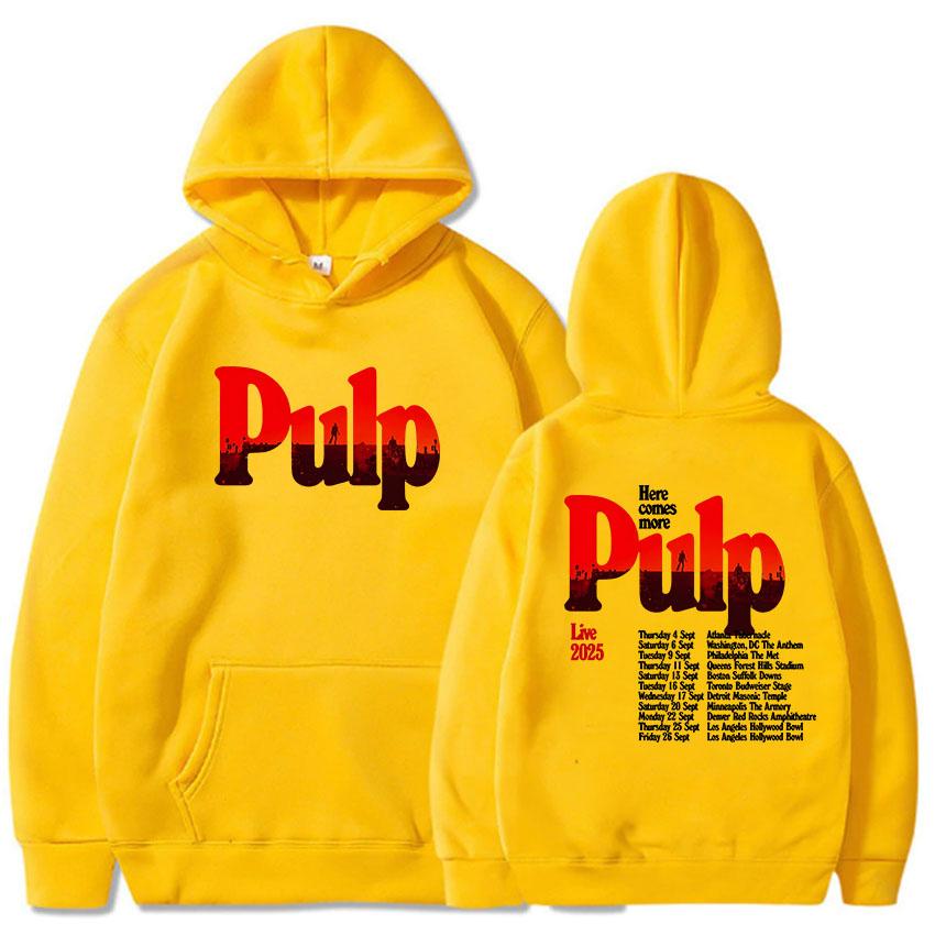 You Deserve More Tour 2025 Hoodies Pulp Band Graphic Printing Sweatshirts Long Sleeve Men Women Pullovers Grunge Fashion Hoodie