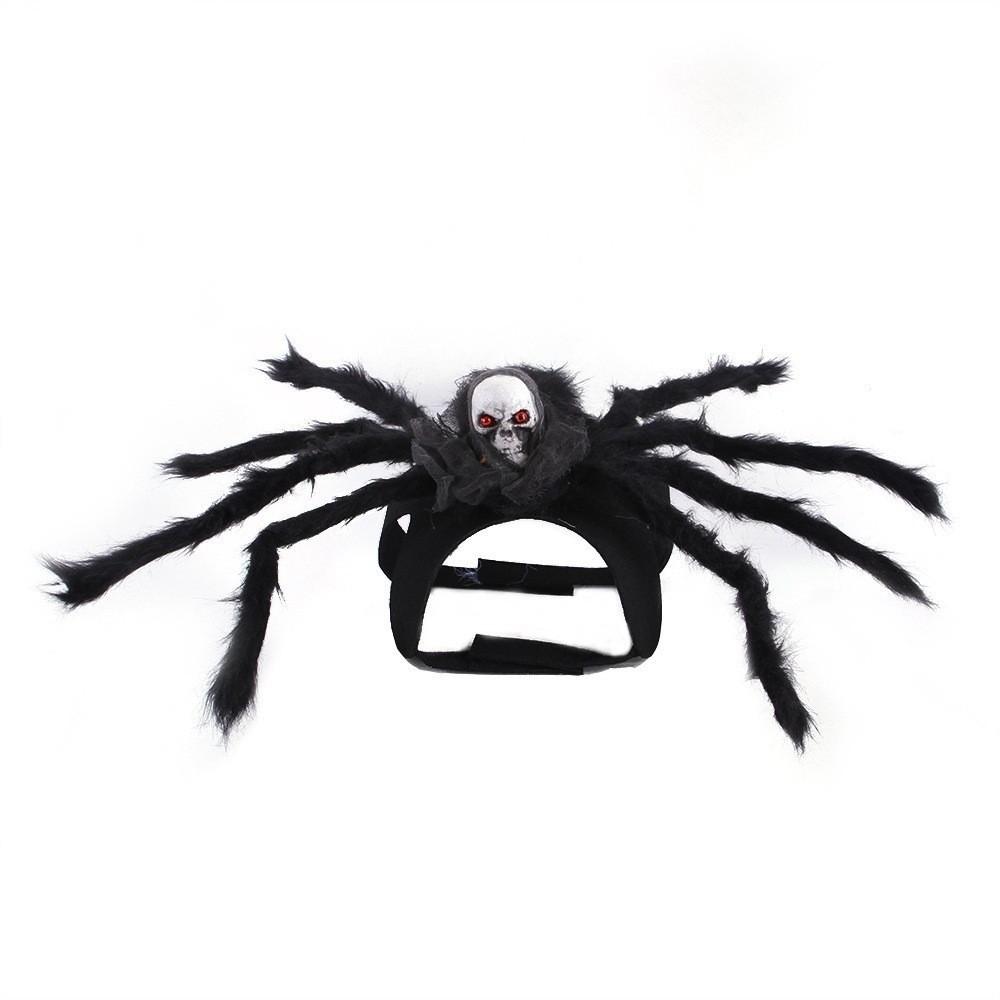 Realistic Cat Spider Outfit Skull Face Design Pet Spider Costume for Prank Prop