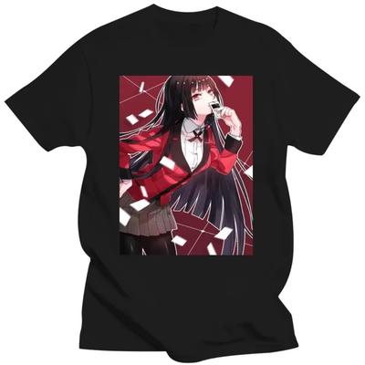 Kakegurui Lustiges T-Shirt Frau Kawaii Sommer Tops Cartoon Grafik T-Shirts Mode Unisex T-shirt Männer Baumwoll-Tees Harajuku