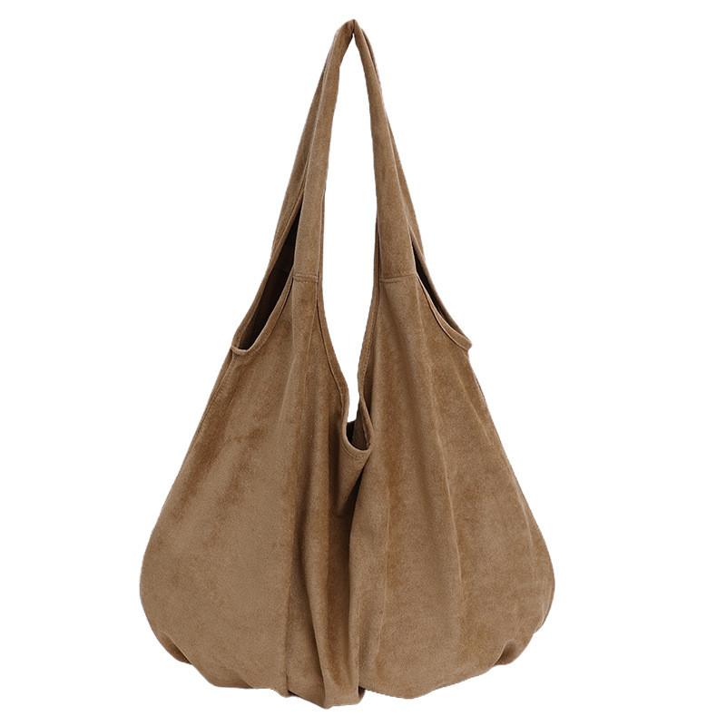 Fashion Suede Shoulder Bag With Leopard Print And Large Capacity For Casual Travel