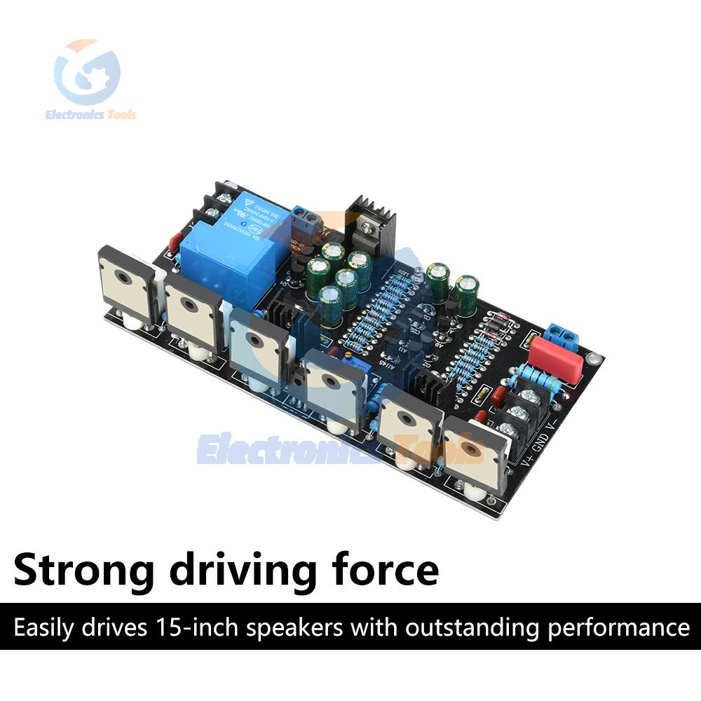 300W Mono Power Amplifier Board DC 20V-90V High Power Audio Tube Audio Amplifier Board 1943+5200 with Speaker Protect