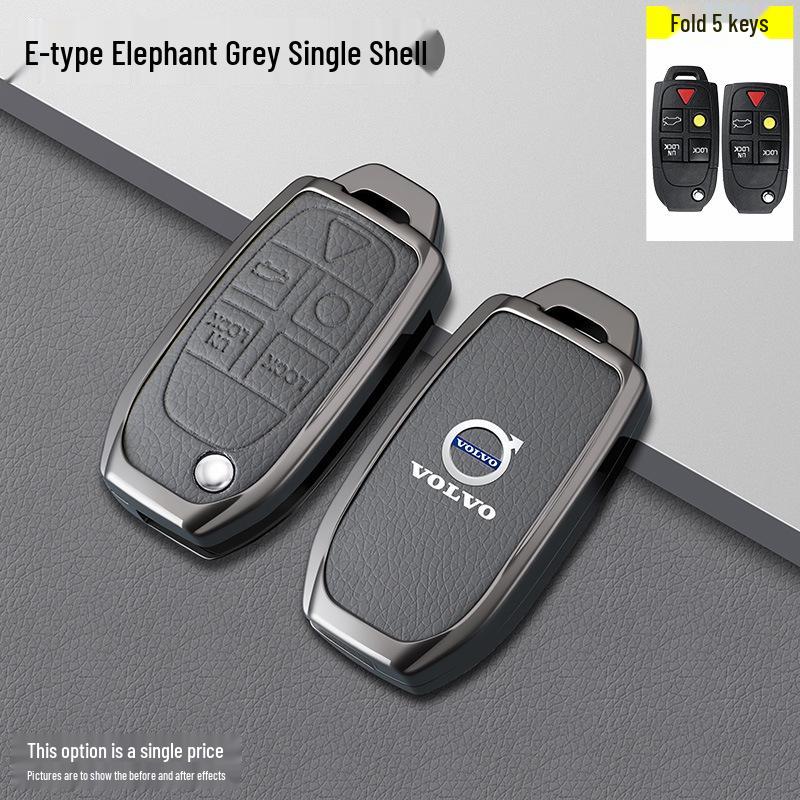 Volvo E-model Elephant Grey Car Key Pouch