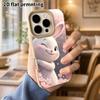 Phone Case: Lambskin 2D Flat Samsung Galaxy A34 A35 M05 M06 S20 S22 S21 FE Plus 5G protective case, winking long-eared bunny, Christmas and Halloween 