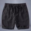 Men's Summer Thin Loose Shorts Straight Solid Color Linen Casual Five-point Trendy Pants