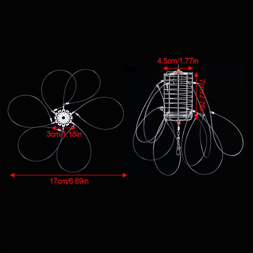 Crab Catcher For Sea Fishing Crab Cage Lobster Trap Catching Hookfor Shrimping Portable Net Basket Fishing Trap For Minnows Crab