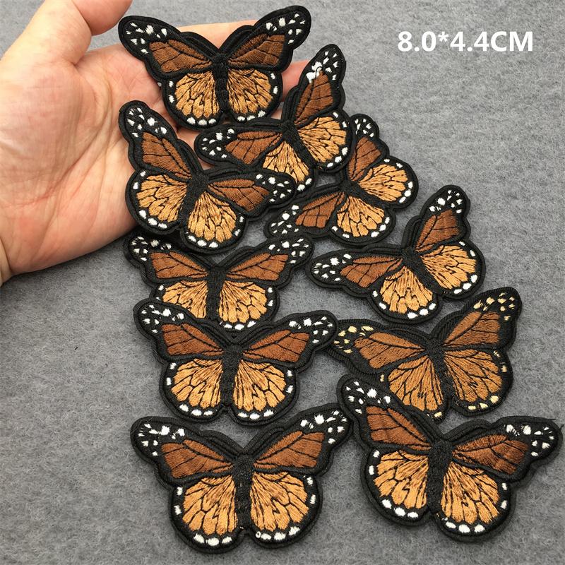 10Pcs Butterfly Patches Applique For Clothing Embroidery Patches On Clothes Diy Ironing Sewing Children Kids Stickers