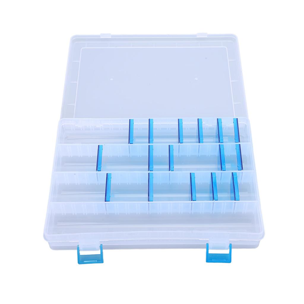 Fishing Tackle Tray Plastic Clear Lightweight Fishing Tackle Storage Box with Inserts for Fishhook