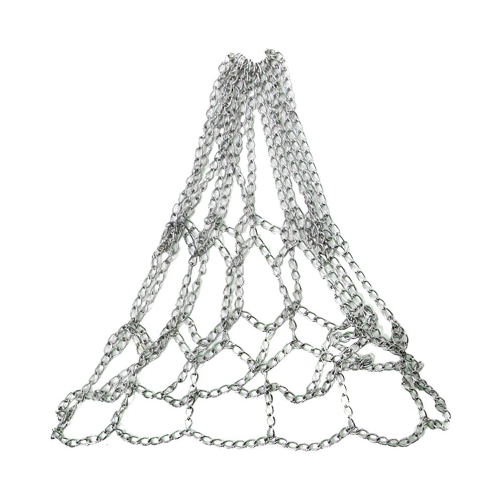 

Heavy Duty Basketball Net Replacement Rustproof Galvanized Iron Metal Chain Basketball Net Fits Standard Indoor Or Outdoor Rims серебряный
