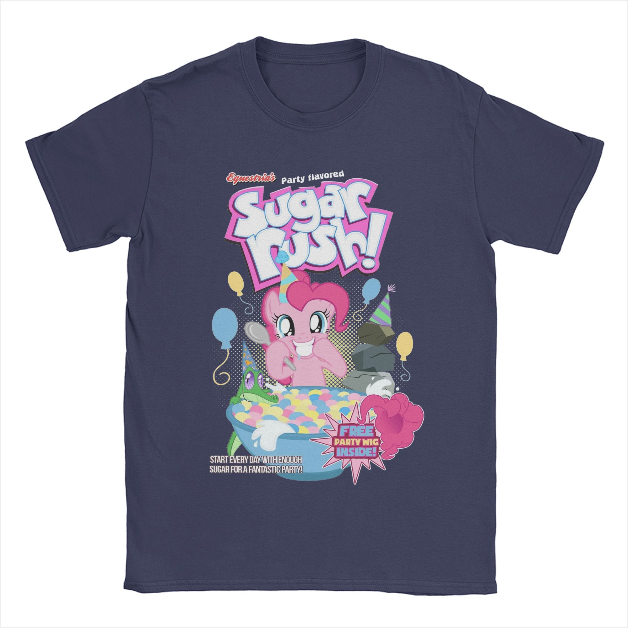 

Футболки с принтом Party Flavored Sugar Rush Pinkie Pie для мужчин и женщин, хлопковые, повседневные, с круглым вырезом, верхняя одежда, идея для подарка S