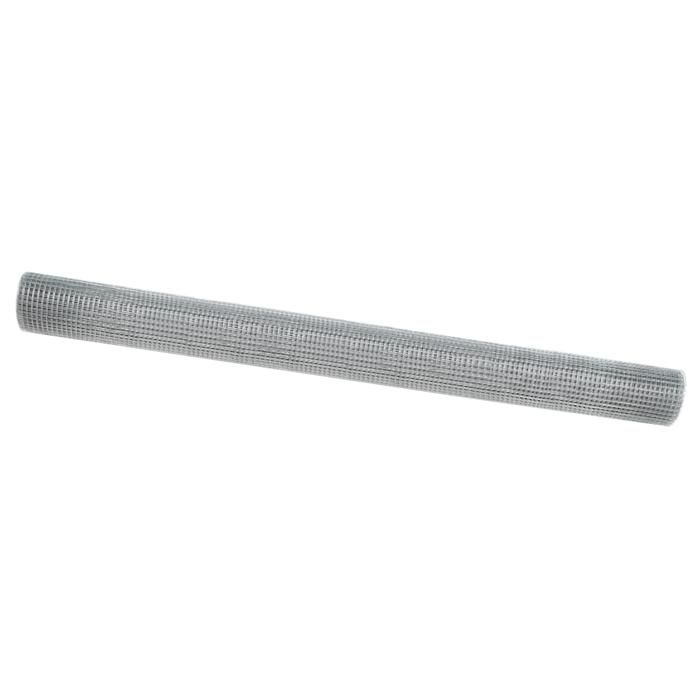 VidaXL Welded Wire Fence 1.5x50 M Galvanized Steel 42004976