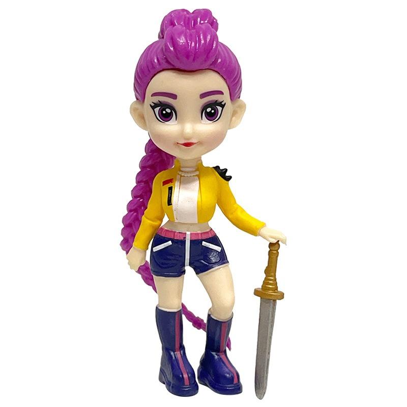NEUE Kpop Dämonenjäger Figur Cartoon Kawaii Tiger Rumi Mira Zoey Actionfigur PVC Schreibtisch Dekoration Modell Puppe Spielzeug Kinder Geschenke
