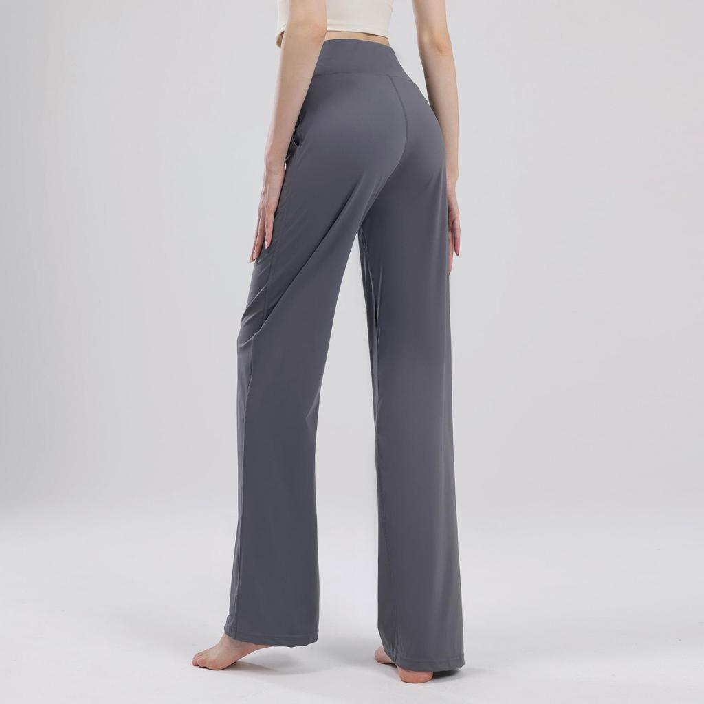 Women's High Waist Tummy Control Micro Flare Yoga Pants - Breathable, Hip-Lifting, Slimming, Floor Length Fitness Wear.