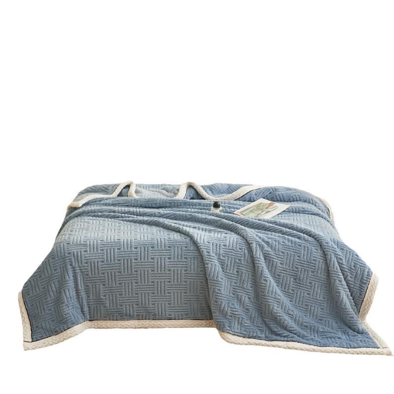 LISM Cloud Velvet Jacquard Throw Blanket