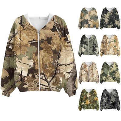 Sudadera con Capucha y Cremallera para Mujer Manga Larga Sudaderas Oversize para Mujer Chaqueta con Bolsillos Ropa de Moda Otoñal