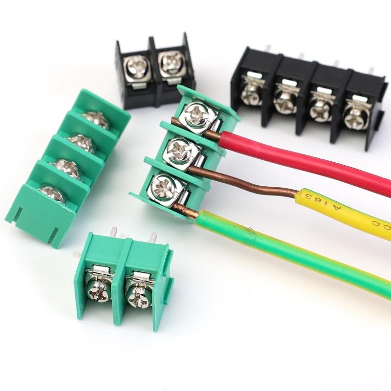 Pitch 1 6mm 2 3mm 3 2mm Barrier Screw PCB Terminal Block Straight 2/3/4 Pin Connector Set Electrical Wire Clamp Fixed Mount