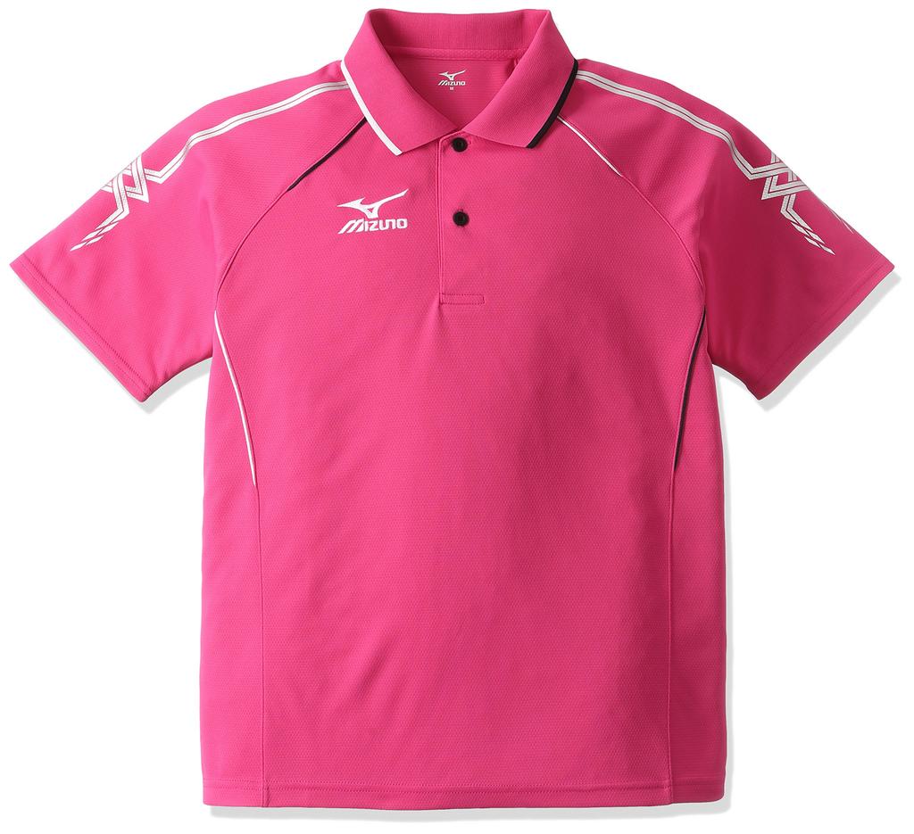 Mizuno Table Tennis Shirt 82JA5010 Berry Pink x Silver x Black Japan XS to Japanese size Men's (equivalent XS)