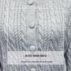 2024 Herbst Schlank geschnittener Zopfmuster-Strickjacke – Einfarbig, Rundhalsausschnitt, Vielseitiger Stil